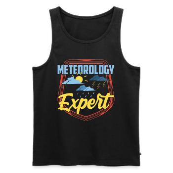 Expert en météorologie Météorologue spécialiste des prévisions météorologiques - Débardeur bio Premium Homme - noir - Devant - Michal (187cm)
