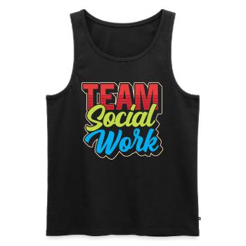 Social Work Team Social Work Social Workers - Men's Premium Organic Tank Top - black - Front - AI Model Male 178 light (178cm)