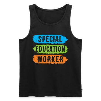 Special Education Workers Special Education Teachers - Men's Premium Organic Tank Top - black - Front - AI Model Male 178 light (178cm)