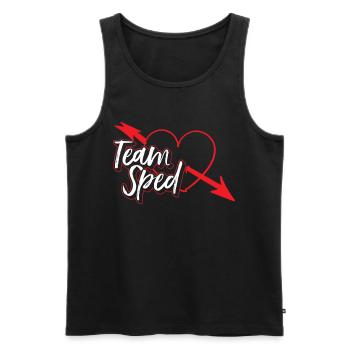 Équipe Enseignant en éducation spécialisée Profession de l’éducation spécialisée - Débardeur bio Premium Homme - noir - Devant - Michal (187cm)