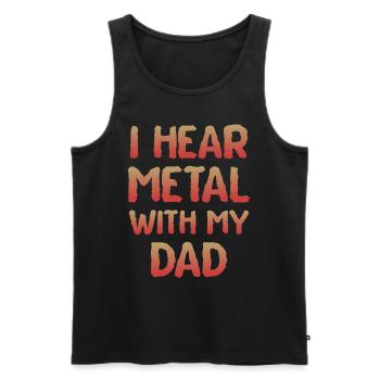 J’écoute du metal avec mon T-shirt Papa pour enfants - Débardeur bio Premium Homme - noir - Devant - Michal (187cm)