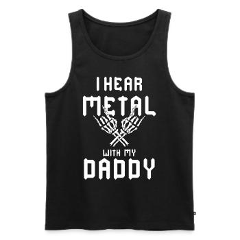 J’écoute du metal avec mon T-shirt Papa pour enfants - Débardeur bio Premium Homme - noir - Devant - Michal (187cm)