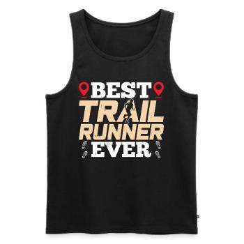 Bester Trail Runner Aller Zeiten Traillauf Running - Männer Premium Bio Tank Top - Schwarz - Vorne - AI Model Male 178 light (178cm)