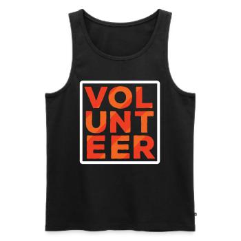 Voluntary Volunteering Volunteer - Men's Premium Organic Tank Top - black - Front - AI Model Male 178 light (178cm)