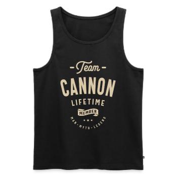 Team Cannon Lifetime Member - Name Cannon - Men's Premium Organic Tank Top - black - Front - Michal (187cm)