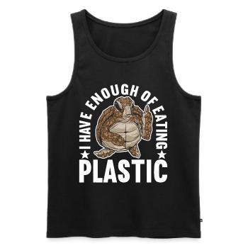 Angry Turtle - Männer Premium Bio Tank Top - Schwarz - Vorne - Michal (187cm)