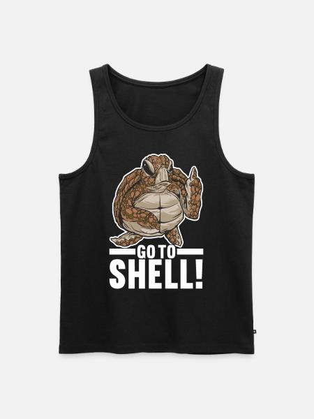 Angry Turtle - Männer Premium Bio Tank Top - Schwarz