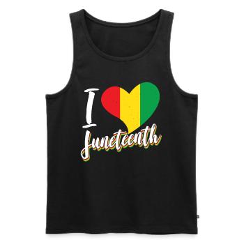 J’adore le Juneteenth African American Black - Débardeur bio Premium Homme - noir - Devant - Michal (187cm)