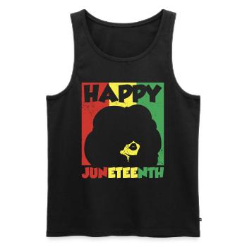 Merry Juneteenth 1865 Black African American - Men's Premium Organic Tank Top - black - Front - Michal (187cm)