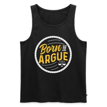 Geboren Um Zu Argumentieren Anwalt Argument - Männer Premium Bio Tank Top - Schwarz - Vorne - AI Model Male 178 light (178cm)