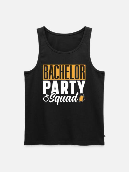 Junggesellenabschied Squad Braut Junggeselle - Männer Premium Bio Tank Top - Schwarz