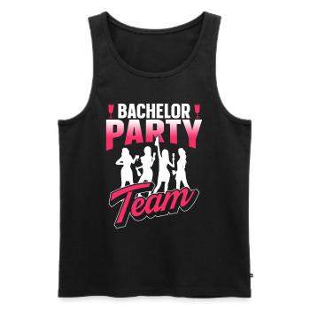 Bachelor Party Team Bachelor Bride - Men's Premium Organic Tank Top - black - Front - AI Model Male 178 light (178cm)