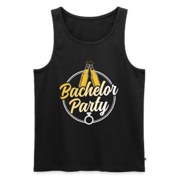 Bachelor party bachelorette bachelorette - Men's Premium Organic Tank Top - black - Front - Michal (187cm)