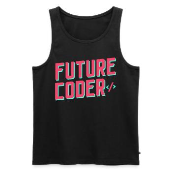 Zukünftiger Coder Coding Code Programmierer - Männer Premium Bio Tank Top - Schwarz - Vorne - AI Model Male 178 light (178cm)
