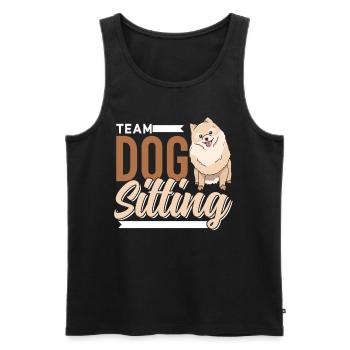 Team Dog Sitting Hundesitting Hund Hundesitter - Männer Premium Bio Tank Top - Schwarz - Vorne - Michal (187cm)