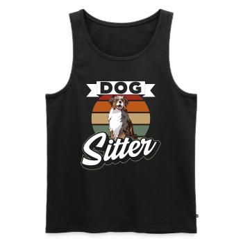 Hundesitter Hundesitting Dog Sitting Hund - Männer Premium Bio Tank Top - Schwarz - Vorne - Michal (187cm)