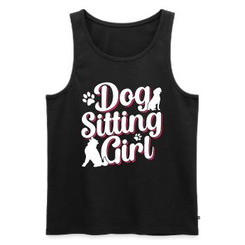 Hundesitterin Mädchen Hundesitting Dog Sitting - Männer Premium Bio Tank Top - Schwarz - Vorne - Michal (187cm)