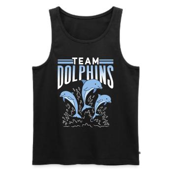 Team Dolphins Dolphin Dolphin Lovers Dolphin - Men's Premium Organic Tank Top - black - Front - AI Model Male 178 light (178cm)