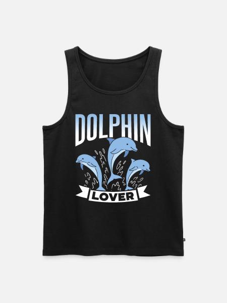Delfin elskere Delfiner Delfiner Delfiner Delfiner - Herre Premium økologisk tanktop - sort