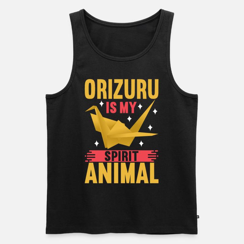 Origami - Männer Premium Bio Tank Top - Schwarz