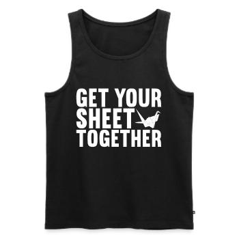 Origami - Men's Premium Organic Tank Top - black - Front - AI Model Male 178 light (178cm)