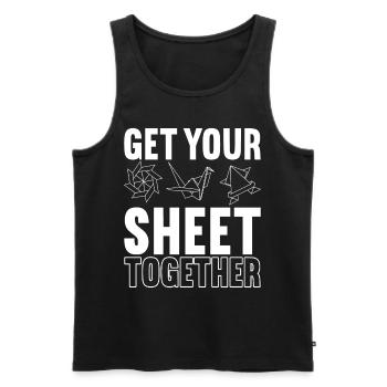 Origami - Men's Premium Organic Tank Top - black - Front - AI Model Male 178 light (178cm)
