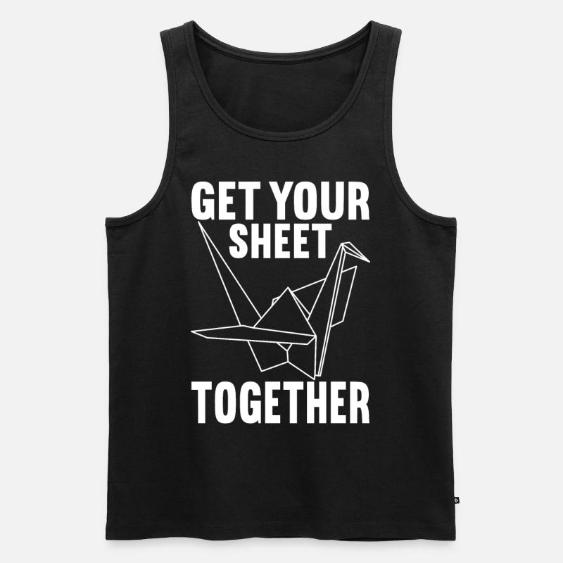 Origami - Männer Premium Bio Tank Top - Schwarz