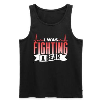I have struggled with a bear recovery patient - Men's Premium Organic Tank Top - black - Front - Michal (187cm)