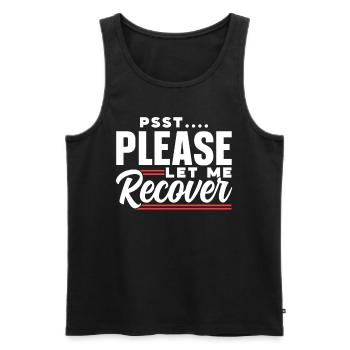 Psst please let me get well again - Men's Premium Organic Tank Top - black - Front - Michal (187cm)