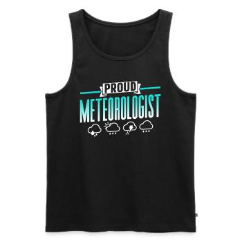 Fier météorologue Prévisions météorologiques Météorologie - Débardeur bio Premium Homme - noir - Devant - Michal (187cm)