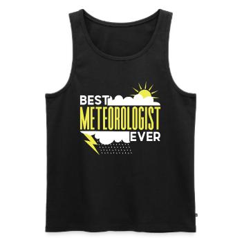 Bester Meteorologe Überhaupt Meteorologie Beruf - Männer Premium Bio Tank Top - Schwarz - Vorne - AI Model Male 178 light (178cm)