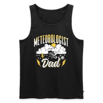 Météorologue Papa Météorologie - Débardeur bio Premium Homme - noir - Devant - Michal (187cm)