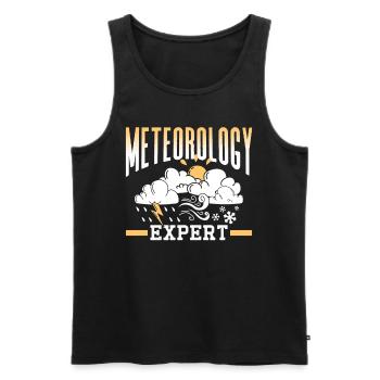 Expert en météorologie Météorologue spécialiste des prévisions météorologiques - Débardeur bio Premium Homme - noir - Devant - Michal (187cm)