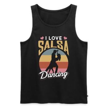 I Love Salsa Dancing Hobby Dancer Dance - Men's Premium Organic Tank Top - black - Front - AI Model Male 178 light (178cm)