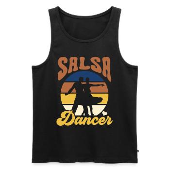 Salsa Tänzer Tanzen Hobby Tanz - Männer Premium Bio Tank Top - Schwarz - Vorne - AI Model Male 178 light (178cm)