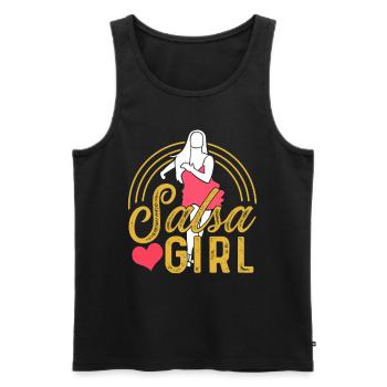 Salsa Mädchen Mama Tanz Tanzen Tänzer Hobby - Männer Premium Bio Tank Top - Schwarz - Vorne - Michal (187cm)