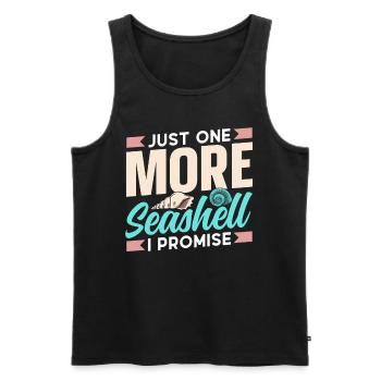 Nur Noch Eine Muschel Ich Verspreche Es Muscheln - Männer Premium Bio Tank Top - Schwarz - Vorne - Michal (187cm)
