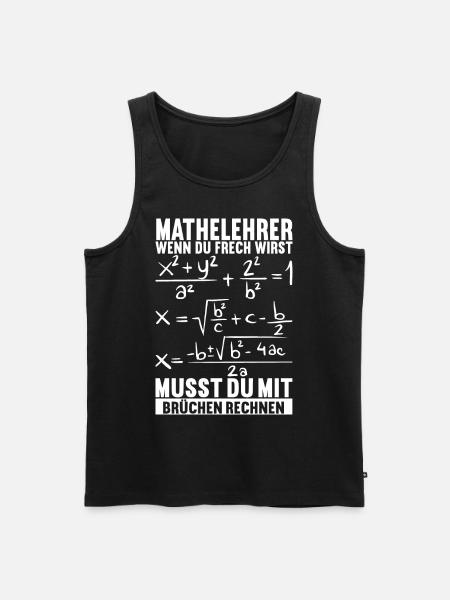 Mathe Mathelehrer - Männer Premium Bio Tank Top - Schwarz