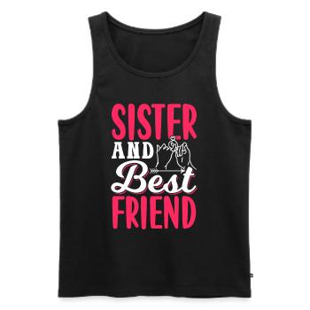 Sœur et meilleure amie Team Sisters - Débardeur bio Premium Homme - noir - Devant - Michal (187cm)