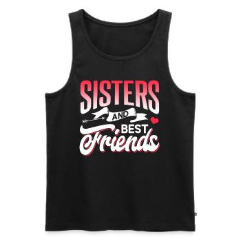 Schwestern Und Beste Freunde Team Freund Schwester - Männer Premium Bio Tank Top - Schwarz - Vorne - AI Model Male 178 light (178cm)