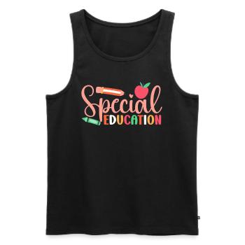 Sonderpädagogik Beruf Lehrer Sonderpädagoge - Männer Premium Bio Tank Top - Schwarz - Vorne - AI Model Male 178 light (178cm)