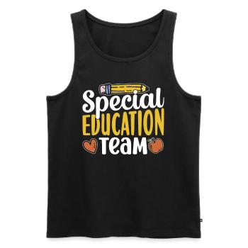 Équipe d’éducation spécialisée Profession d’enseignant Éducation spécialisée - Débardeur bio Premium Homme - noir - Devant - Michal (187cm)