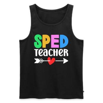 Lehrer Für Sonderpädagogik Sonderpädagoge Beruf - Männer Premium Bio Tank Top - Schwarz - Vorne - AI Model Male 178 light (178cm)