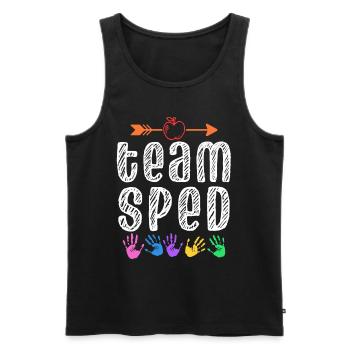 Team Special Education Teachers Special Education Profession - Men's Premium Organic Tank Top - black - Front - AI Model Male 178 light (178cm)