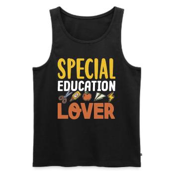 Special Education Lovers Special Education Teachers - Men's Premium Organic Tank Top - black - Front - AI Model Male 178 light (178cm)