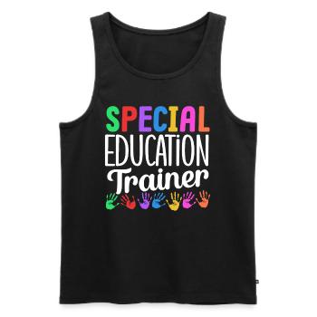 Special Education Trainer Special Education Teacher - Men's Premium Organic Tank Top - black - Front - AI Model Male 178 light (178cm)