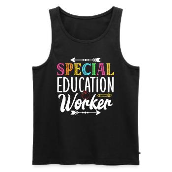 Special Education Workers Special Education Teachers - Men's Premium Organic Tank Top - black - Front - AI Model Male 178 light (178cm)