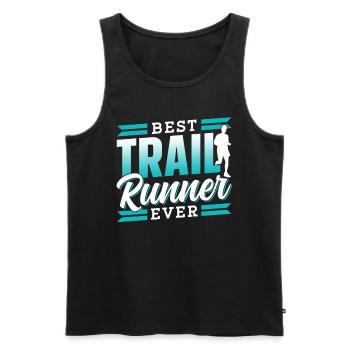 Bester Trail Runner Aller Zeiten Running Traillauf - Männer Premium Bio Tank Top - Schwarz - Vorne - AI Model Male 178 light (178cm)