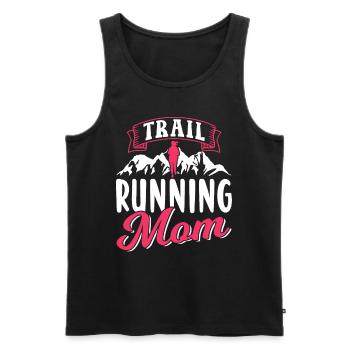 Trail Running Maman Race Runner Trail Running - Débardeur bio Premium Homme - noir - Devant - AI Model Male 178 light (178cm)