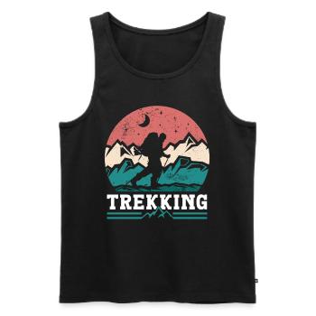 Trekking Randonneurs Amateurs de randonnée - Débardeur bio Premium Homme - noir - Devant - Michal (187cm)